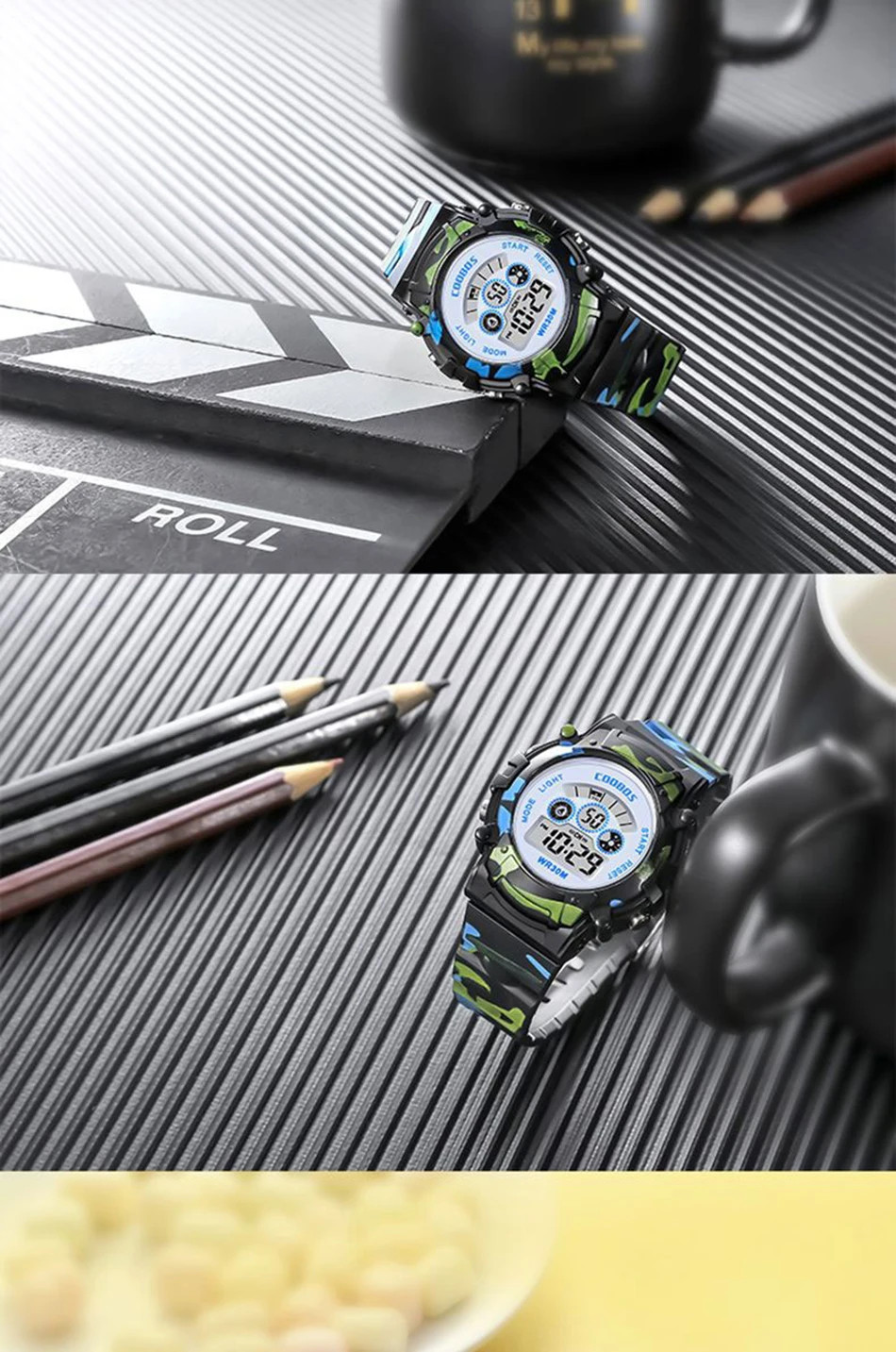 Kids Digital Sport Watch LED Waterproof Luminous Multifunction Wristwatch