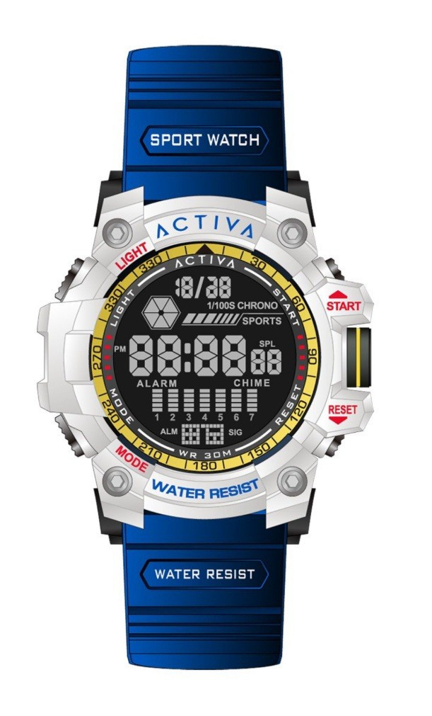 Activa X Invicta Digital Men’s Watch – 56mm. Dark Blue (ACW8020-009)