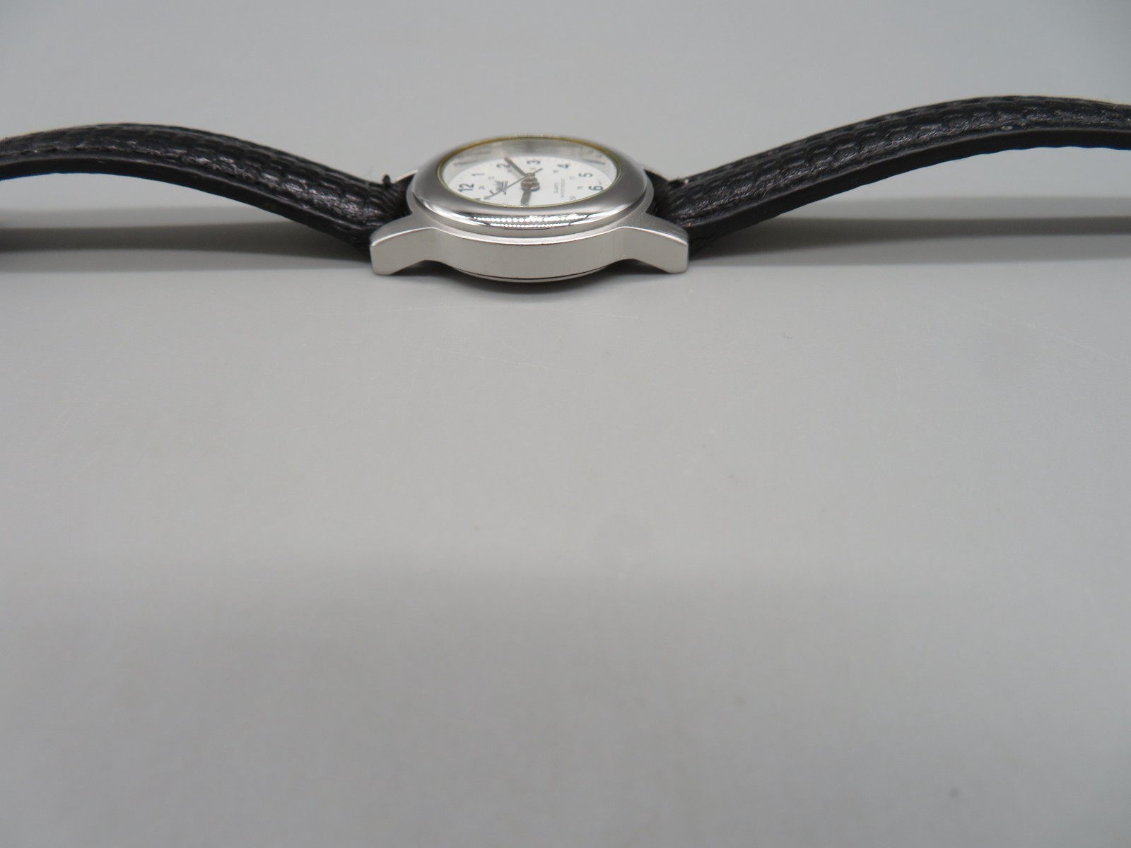 Speidel Express Silver Tone Watch Water Resistant Black Band New Battery