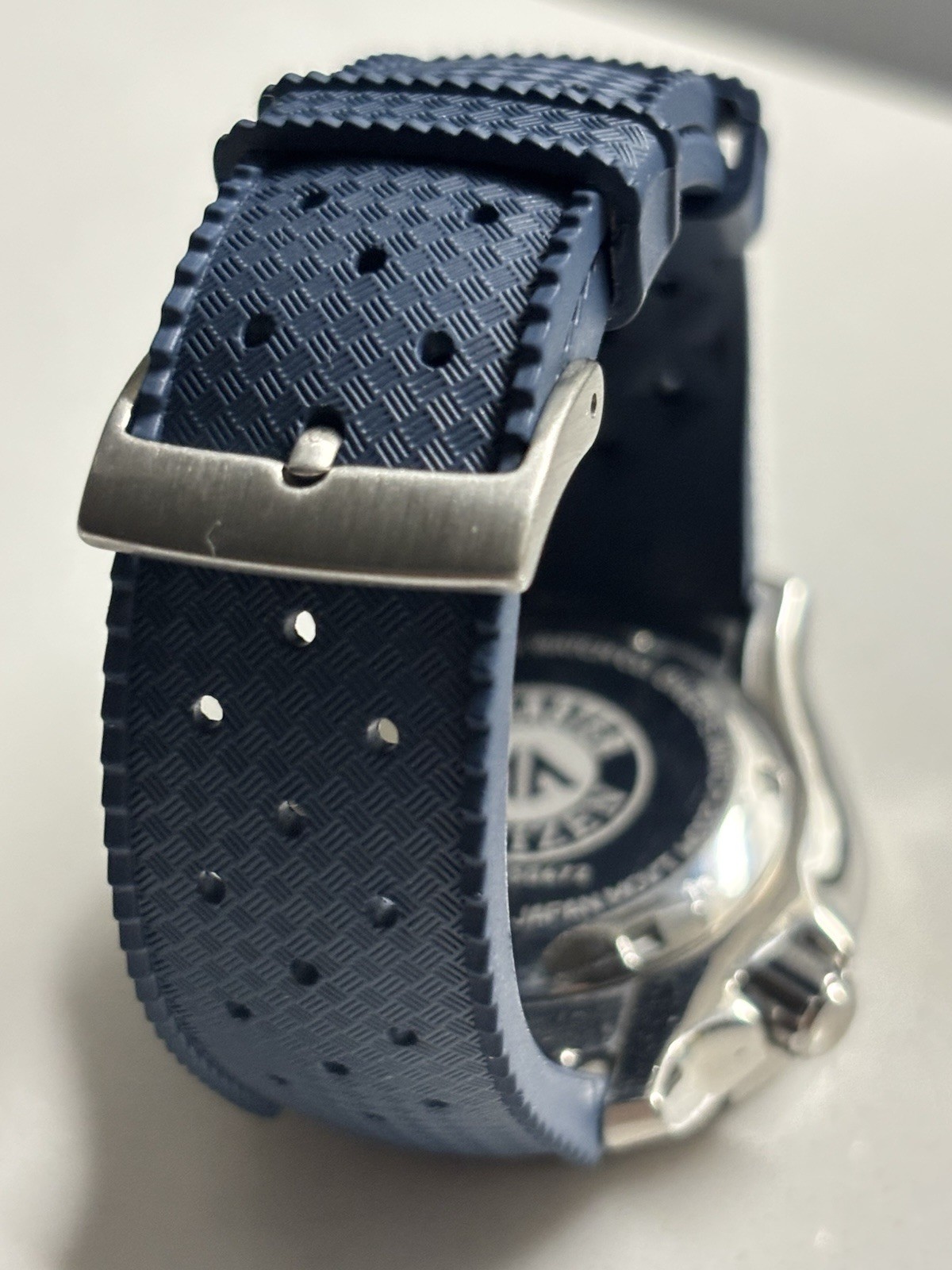Citizen NY0040-17L + Sapphire Crystal , Yobokies Insert & Strapcode FKM
