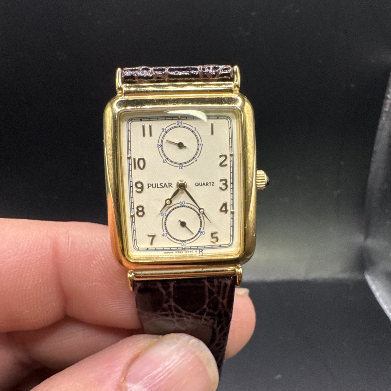 90s Art Deco Pulsar Tank Watch