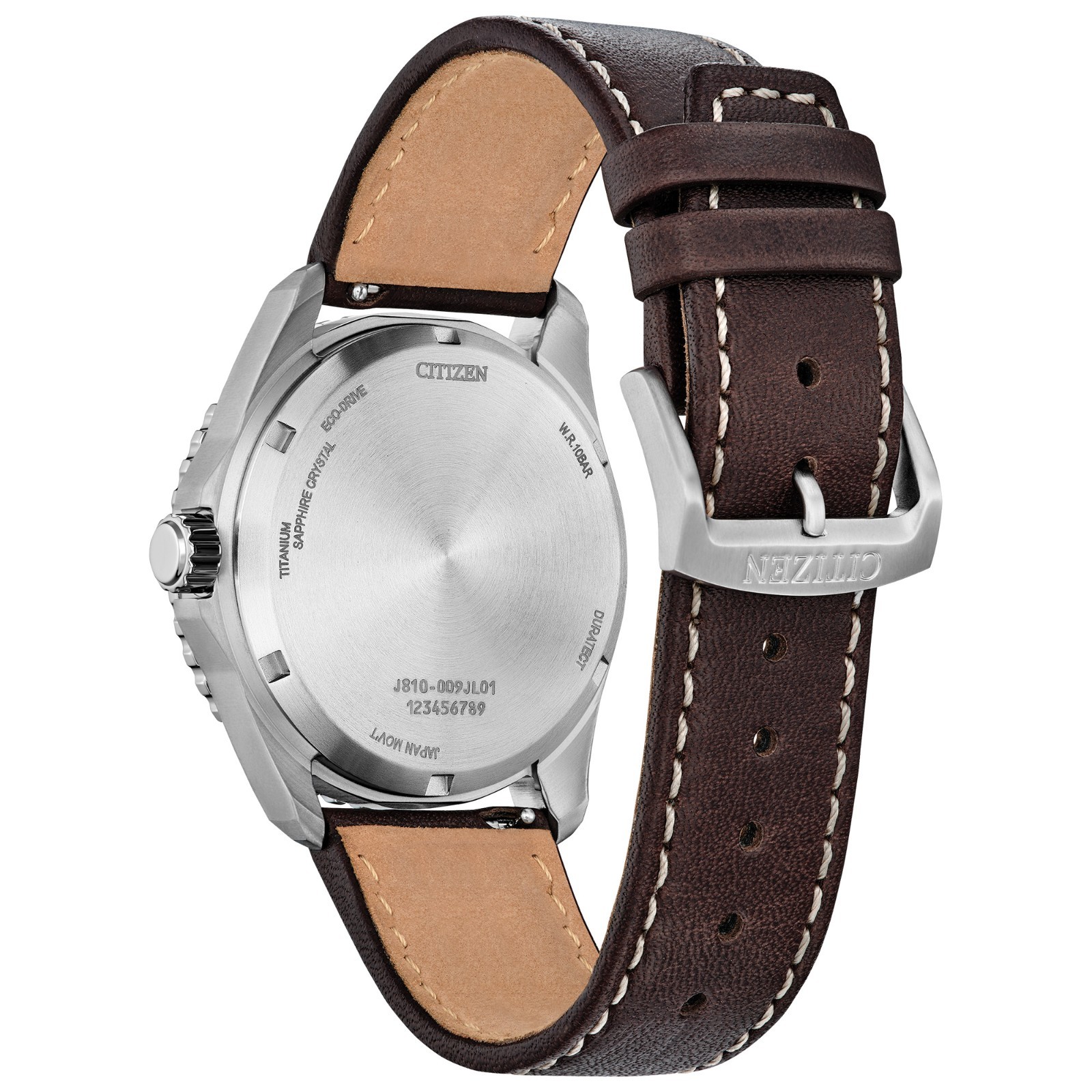Citizen Men’s Brycen Eco-Drive Silver Brown Leather Watch 41MM AW1840-09L