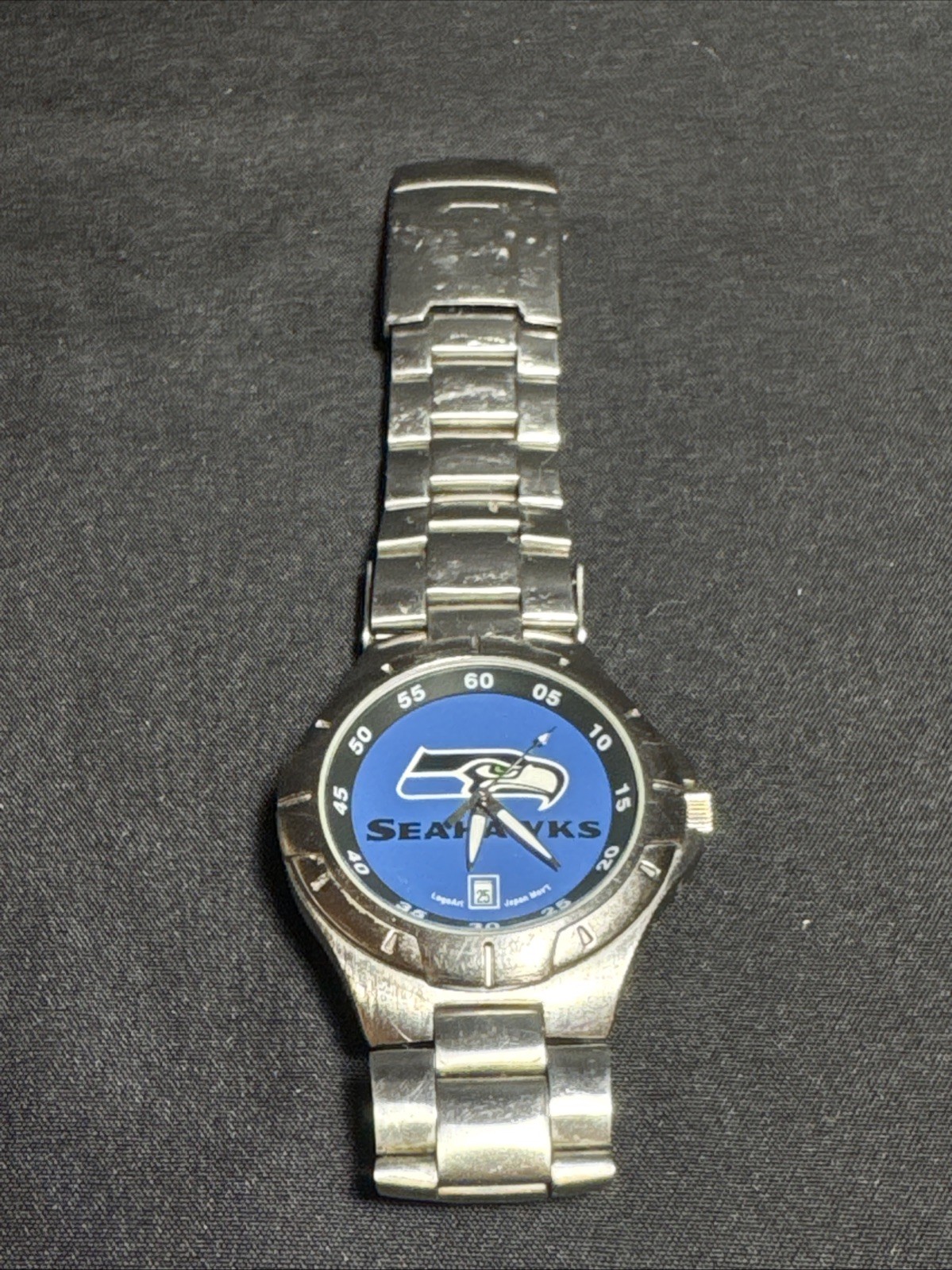Seattle Seahawks LogoArt Men’s Watch – Stainless Steel