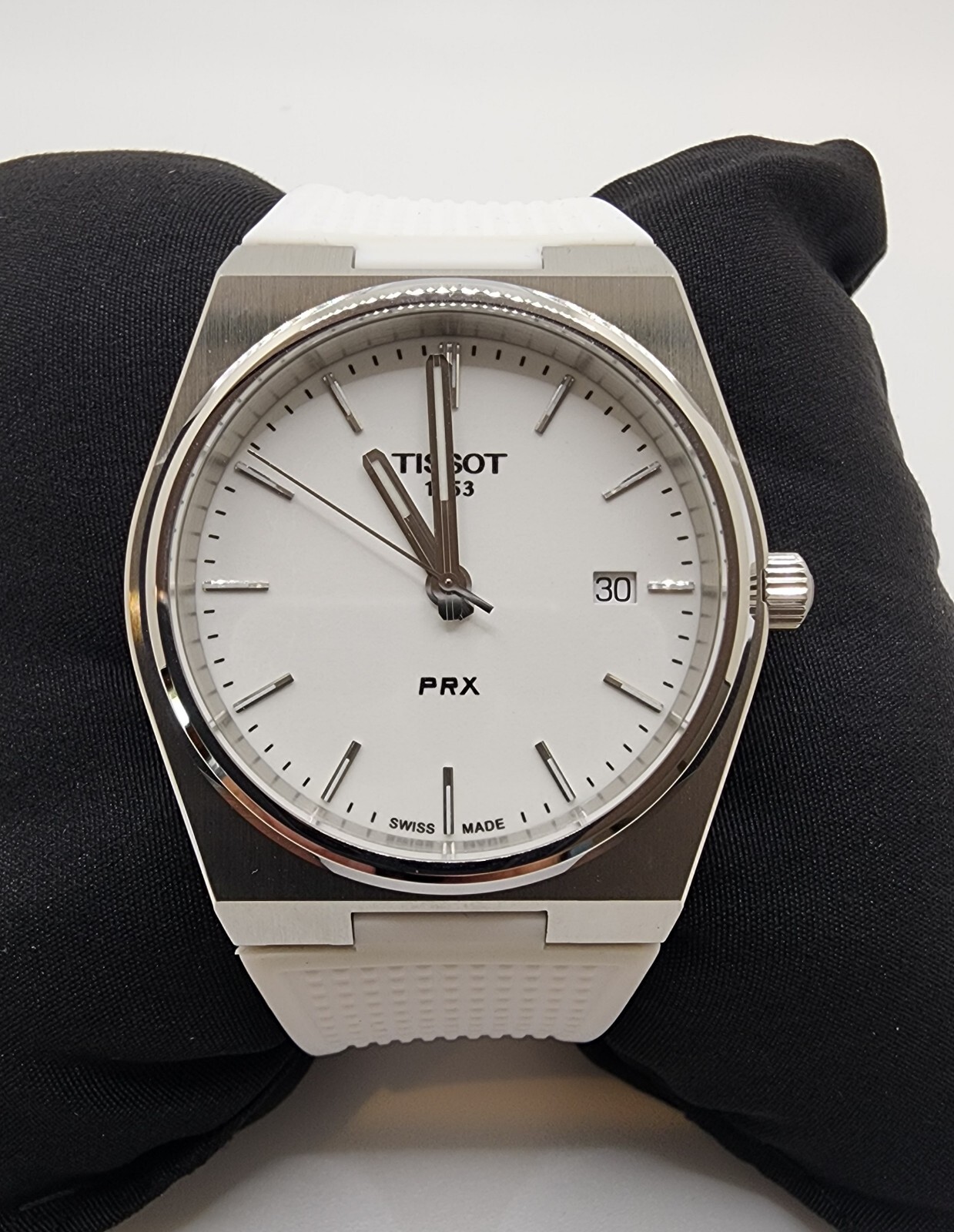 Tissot PRX 40MM White Dial White Rubber Strap Quartz Watch T137.410.17.011.00
