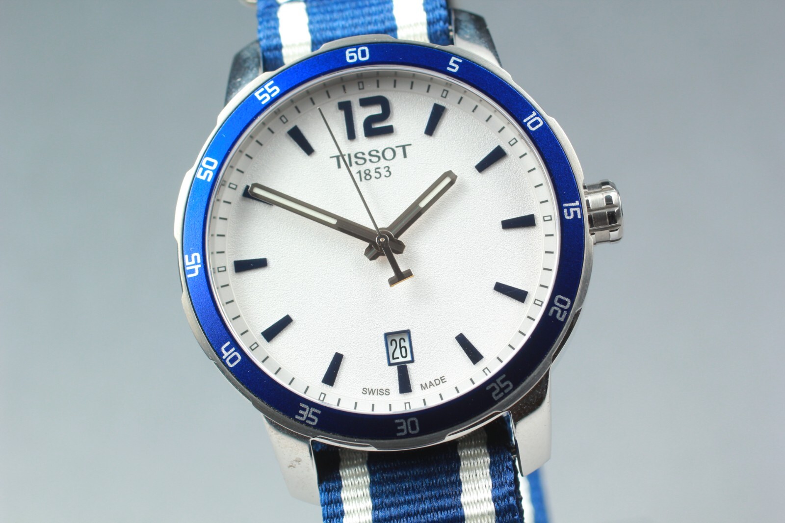 [N MINT] Tissot Quickster T095.410.36.037.00 Blue/White Men’s Quartz Watch JAPAN