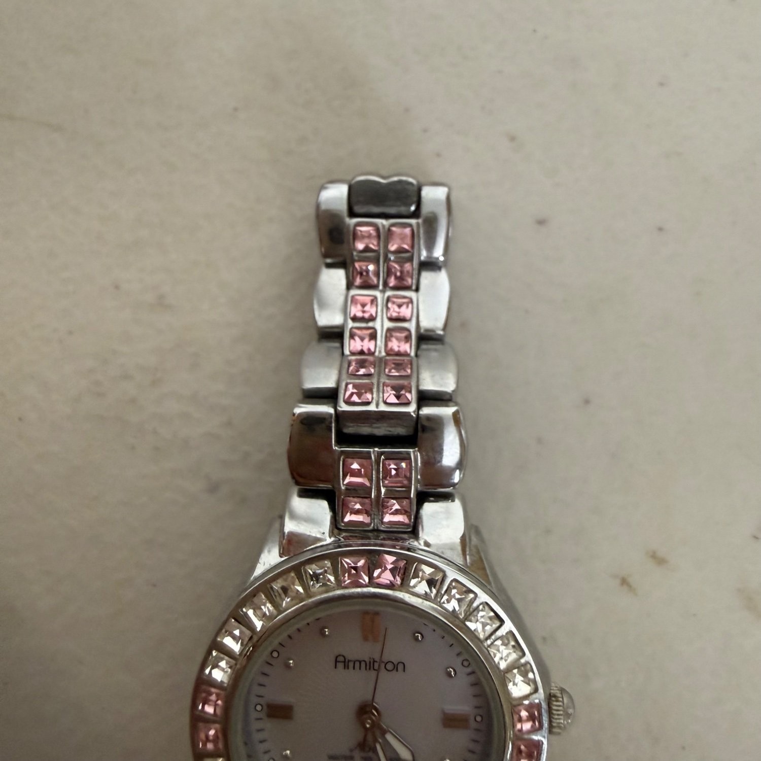 Armitron Now Wristwatch Silver Stainless Steel Deployment Clasp