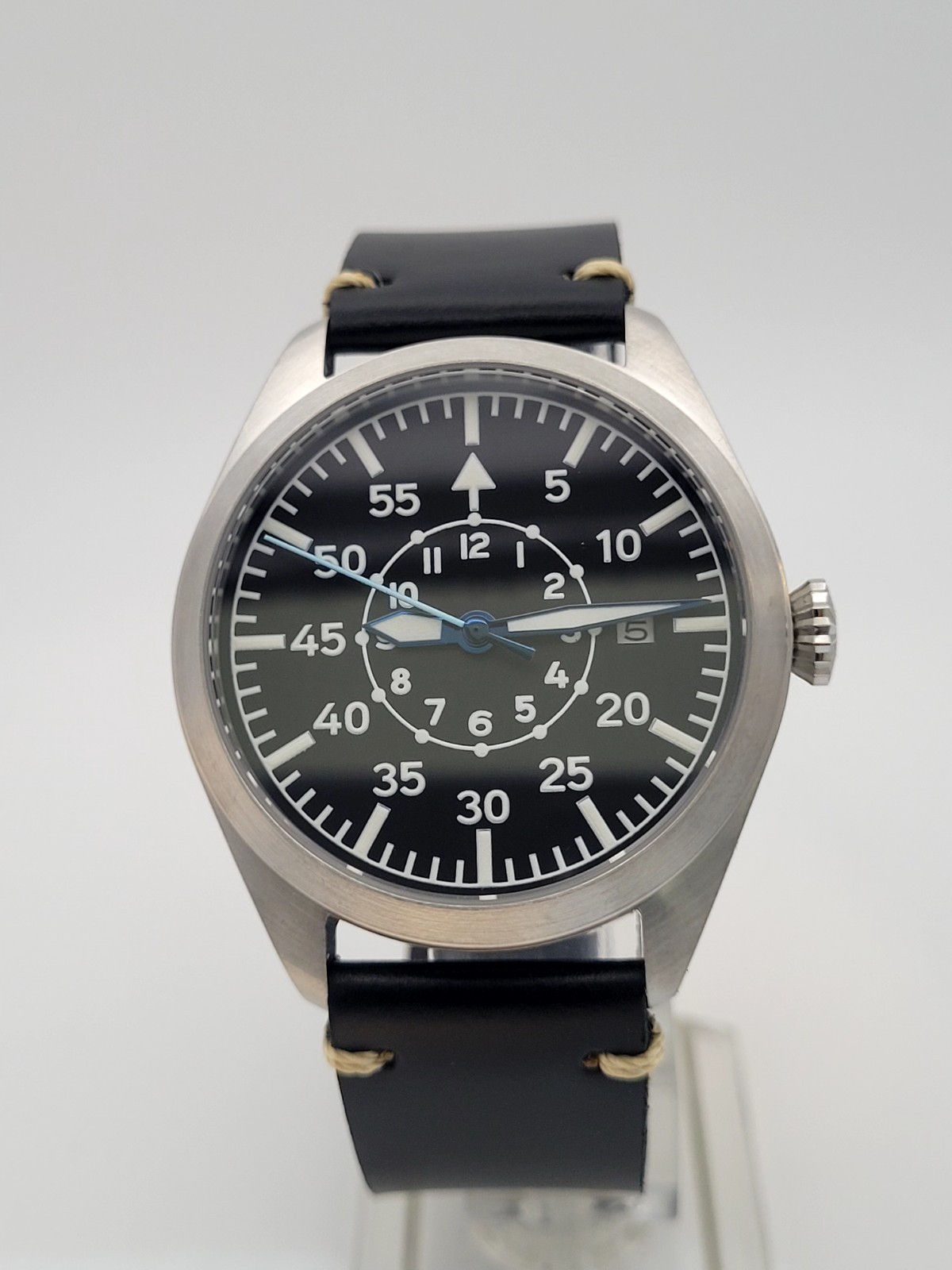 Pilot Field Watch Automatic 24hr Dial Miyota 8215 Sapphire Military Style UK