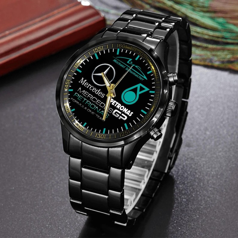 Petronas Formula One Team Mercedes Logo Stainless Steel Watch Gift Car Motor Fan