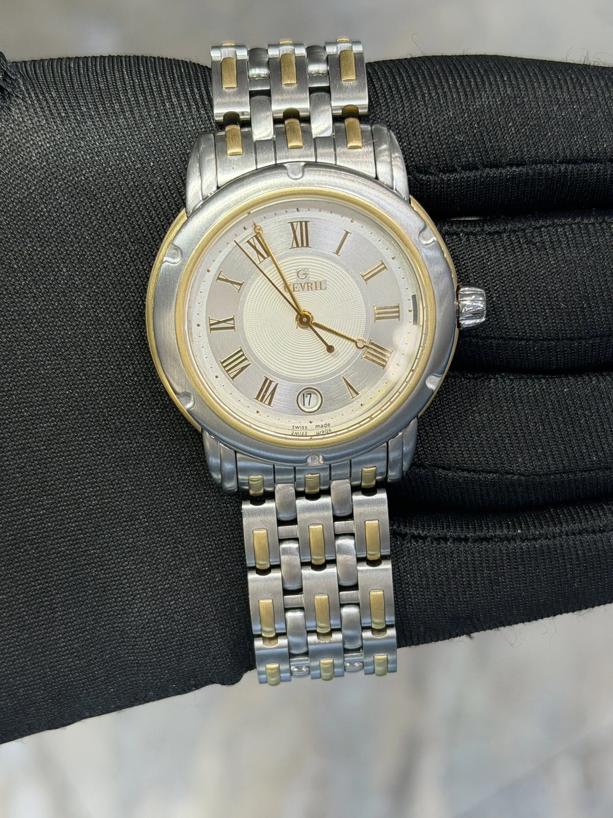 GEVRIL SILVER ROMAN Dial on Stainless steel/yellowgold S0111 with Box