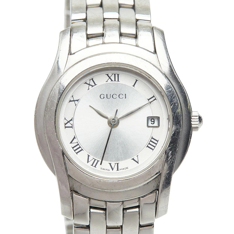 Gucci G Class Watch 5500L Quartz Silver Dial Stainless Steel Ladies