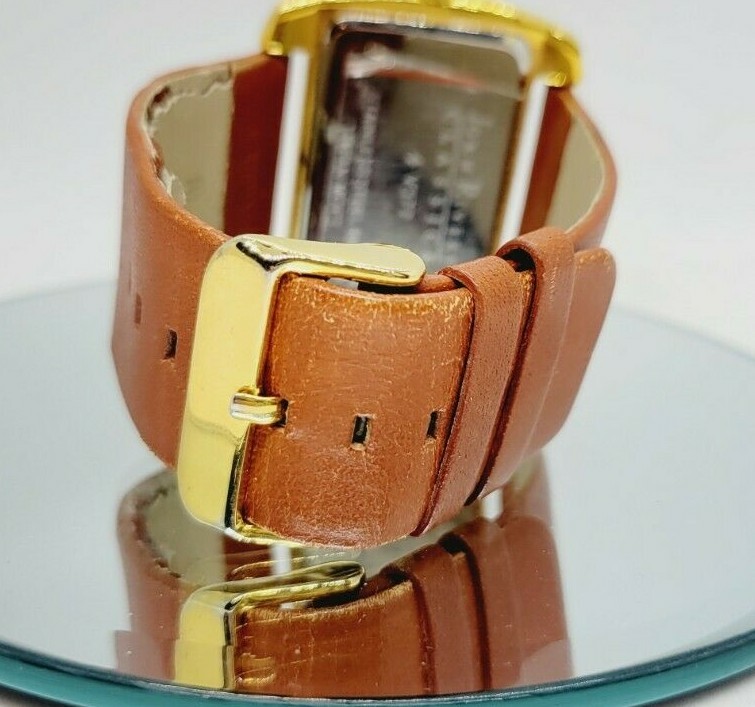 Joan Rivers Watch Classics Collection SADDLE Brown LEATHER Band New Battery