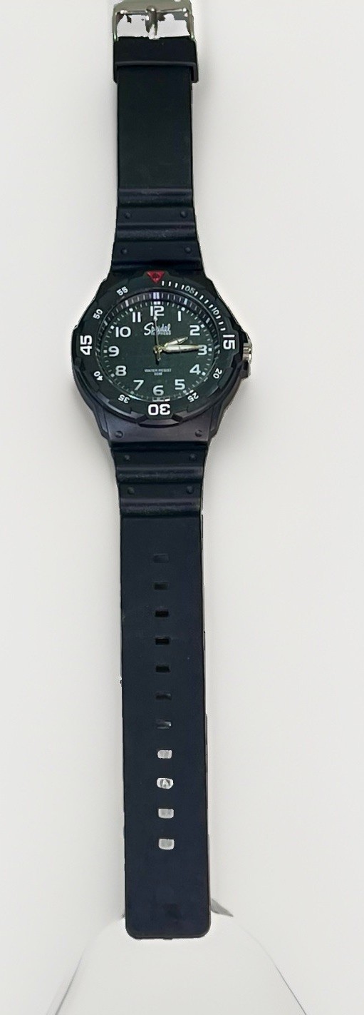 Speidel Time Express Quartz Analog Black Dial 44-47.9mm Plastic Strap Watch