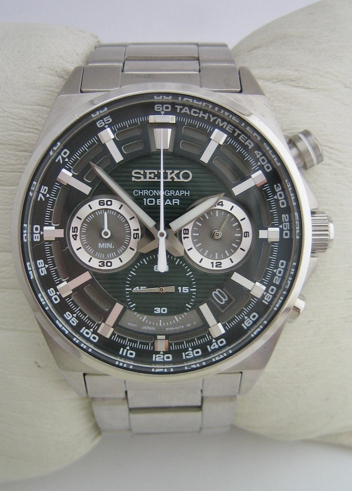 SEIKO WATCH MENS SSB405P1 STAINLESS STEEL CHRONOGRAPH JAPAN 8T63 QUARTZ GENUINE