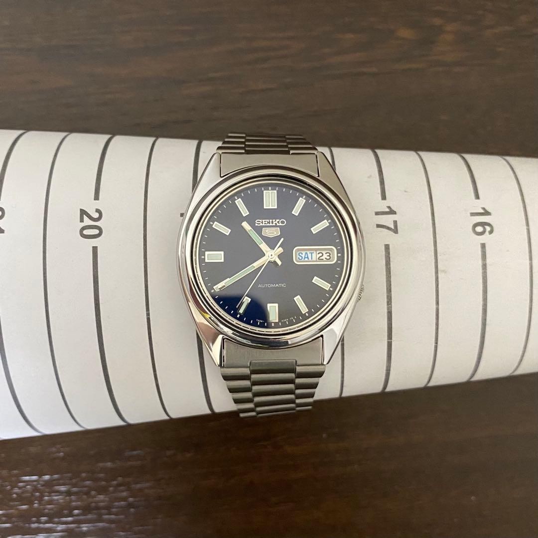 SEIKO 5 Automatic 7S26 0480 Navy Dial See through back From Japan