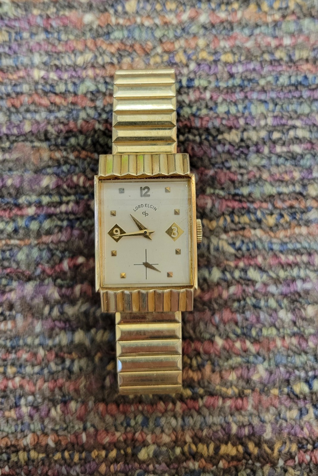 VINTAGE 1950’s MEN’S 14K GOLD FILLED LORD ELGIN “STRATFORD” 670 21 JEWELS WATCH