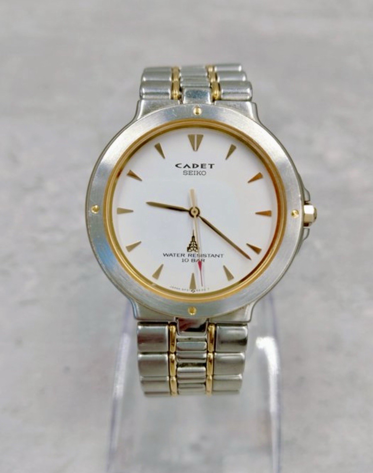Seiko Cadet Women’s Two-Tone SS Bracelet White Dial Quartz 33mm 100m