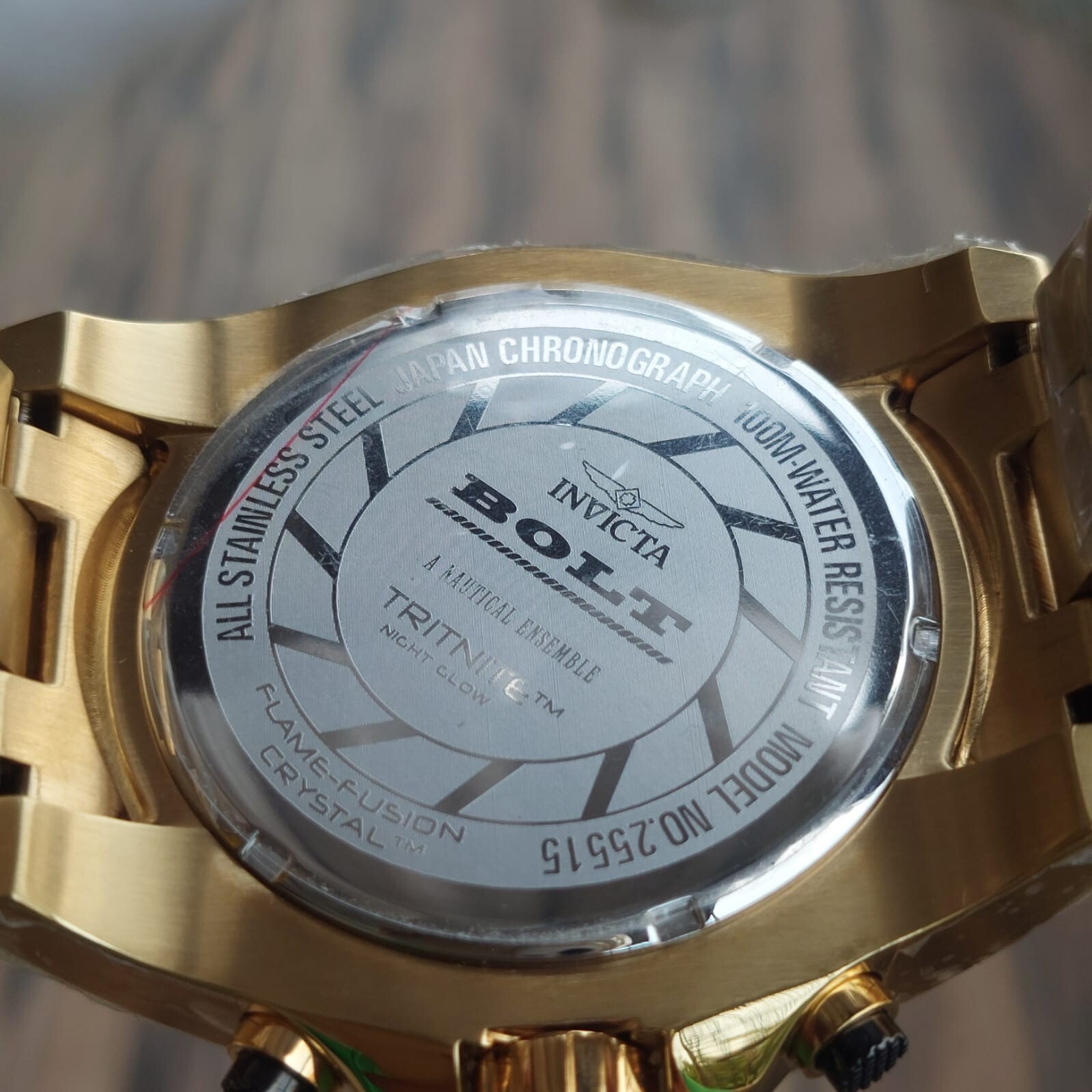 Invicta bolt Chronograph Gold filled Men’s Watch 52MM