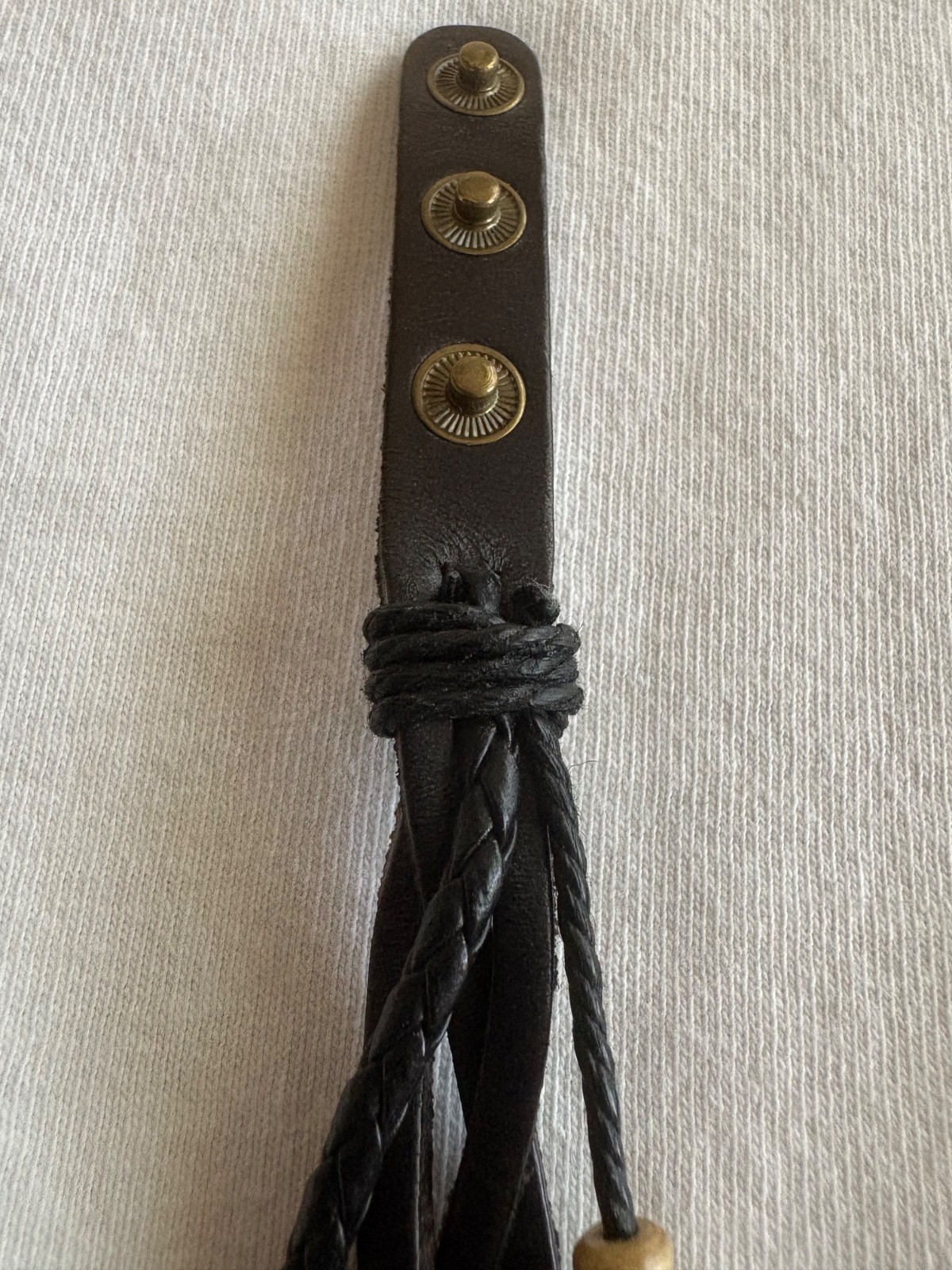 VTG Boho Multi Strand Bead 3-Snap Bracelet Quartz Watch with NEW Battery #141