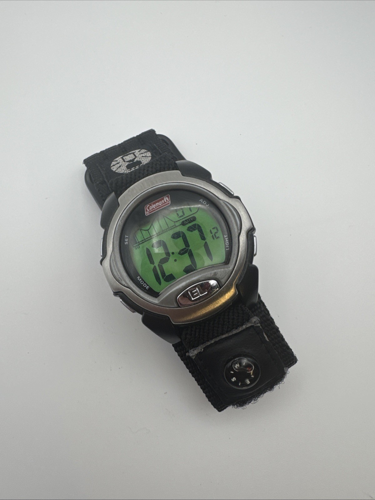 Coleman Men’s Watch 42mm Digital Outdoors compass 40-807 New Battery