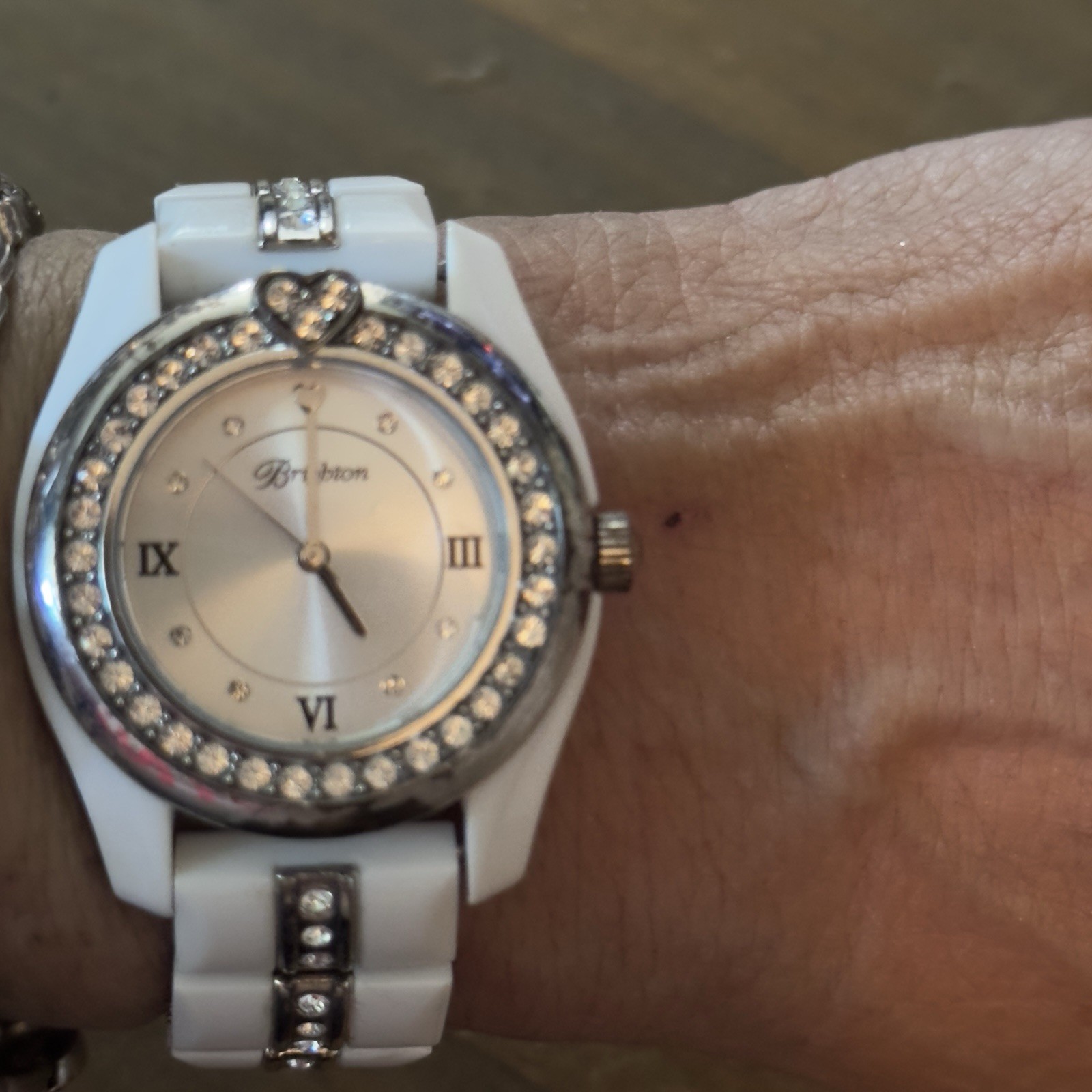 Brighton Dana Point white link watch