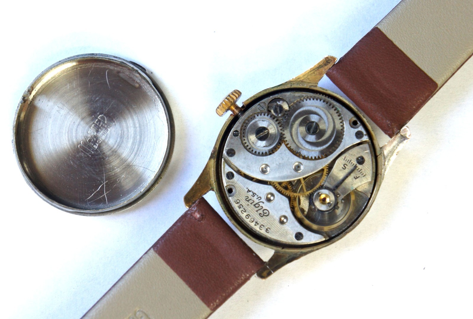 Rare Elgin Mechanical Watch Date Cal. 4/0s Grade 485 Gold Plated Case