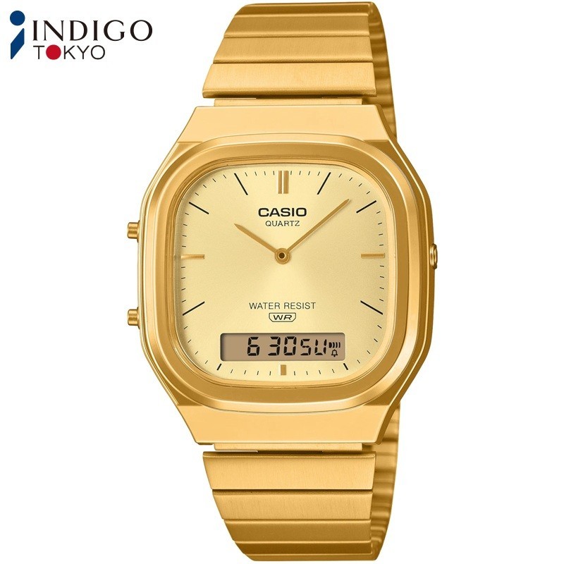 Casio Classic AQ-240EG-9AJF Quartz Gold Dial 35.8mm Watch