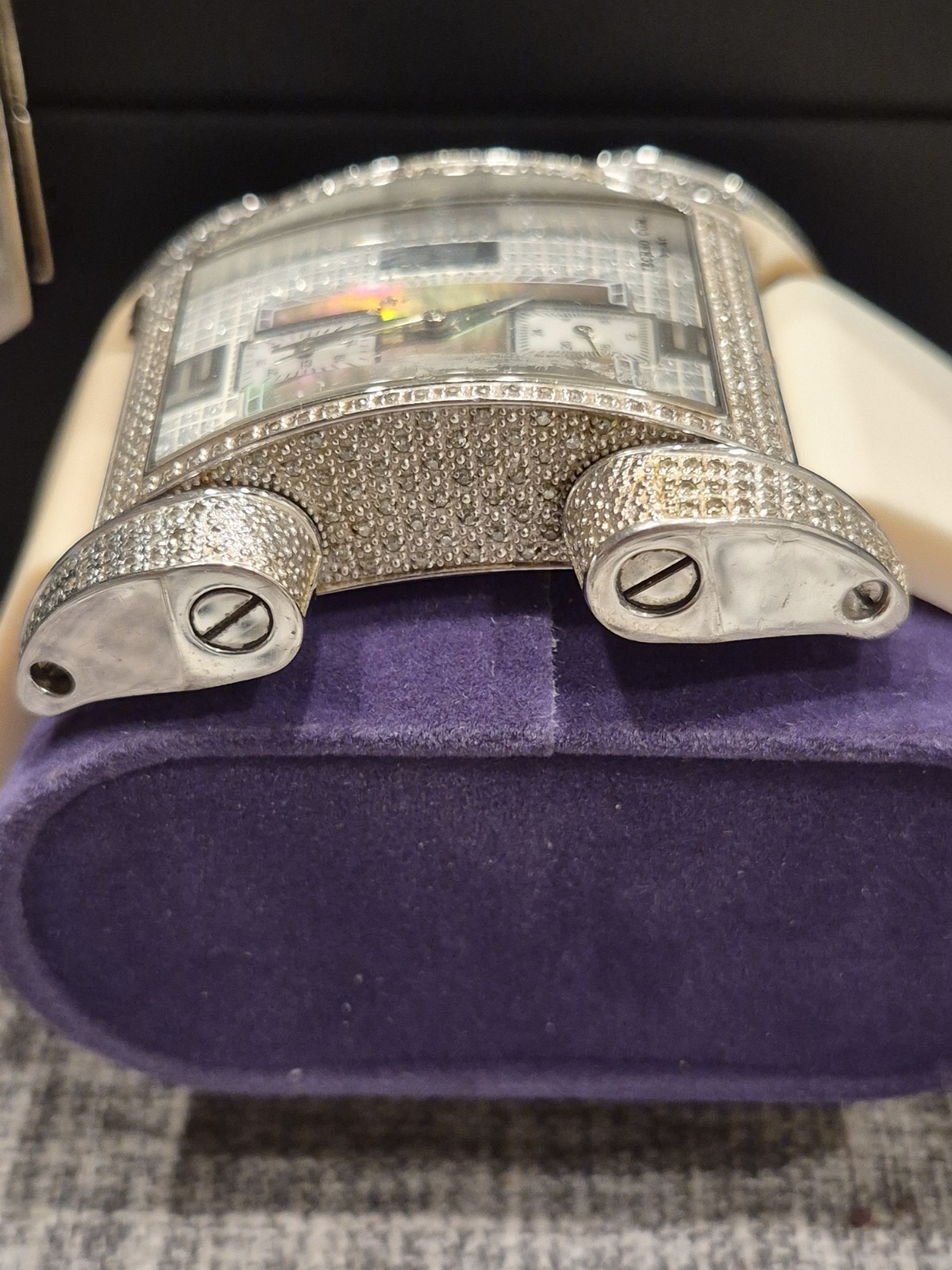 Techno Com by KC watches with Genuine Diamonds Fully Iced Out