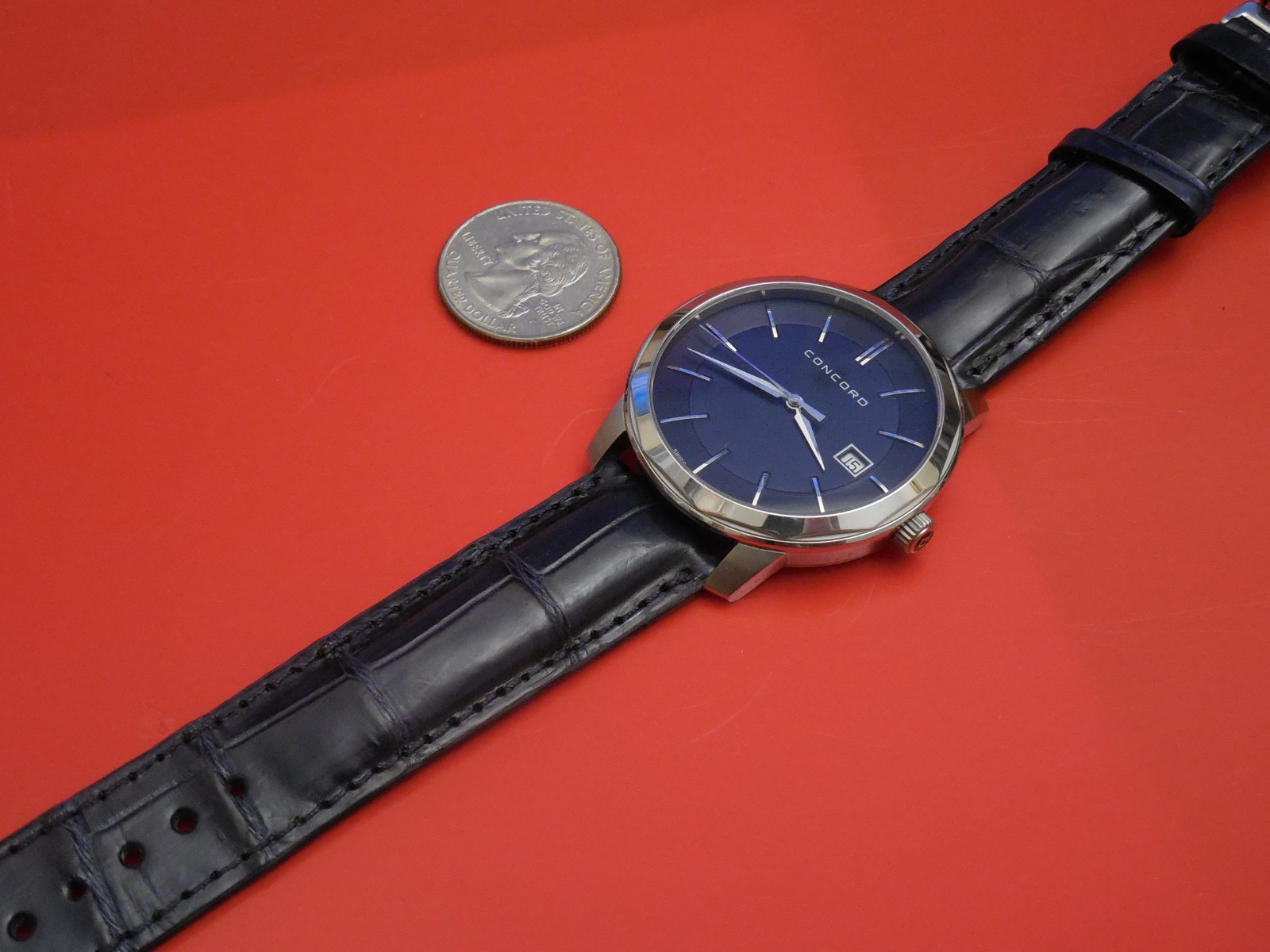 CONCORD SOLID STAINLESS STEEL BENNINGTON 40MM MEN’S WATCH WITH DEPLOYMENT CLASP