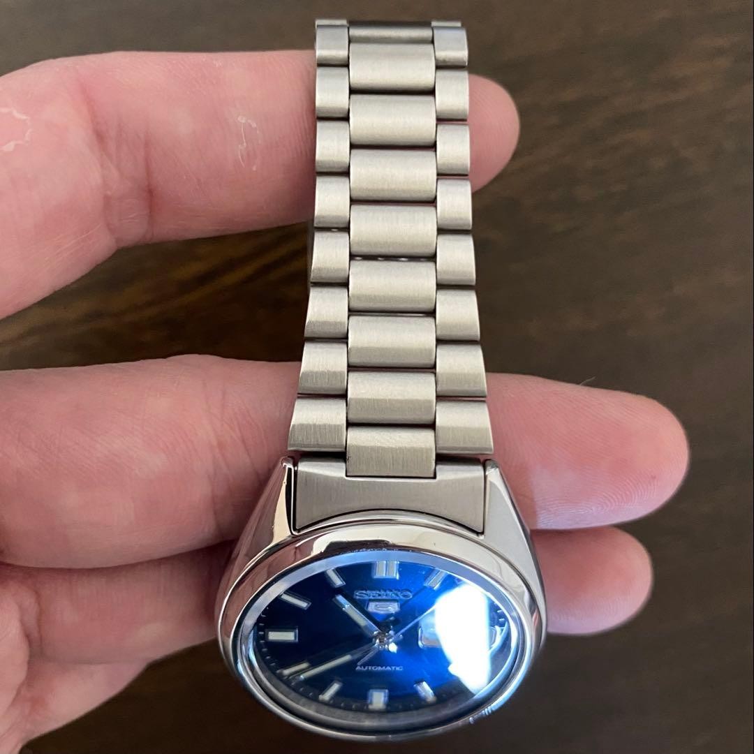 SEIKO 5 Automatic 7S26 0480 Navy Dial See through back From Japan