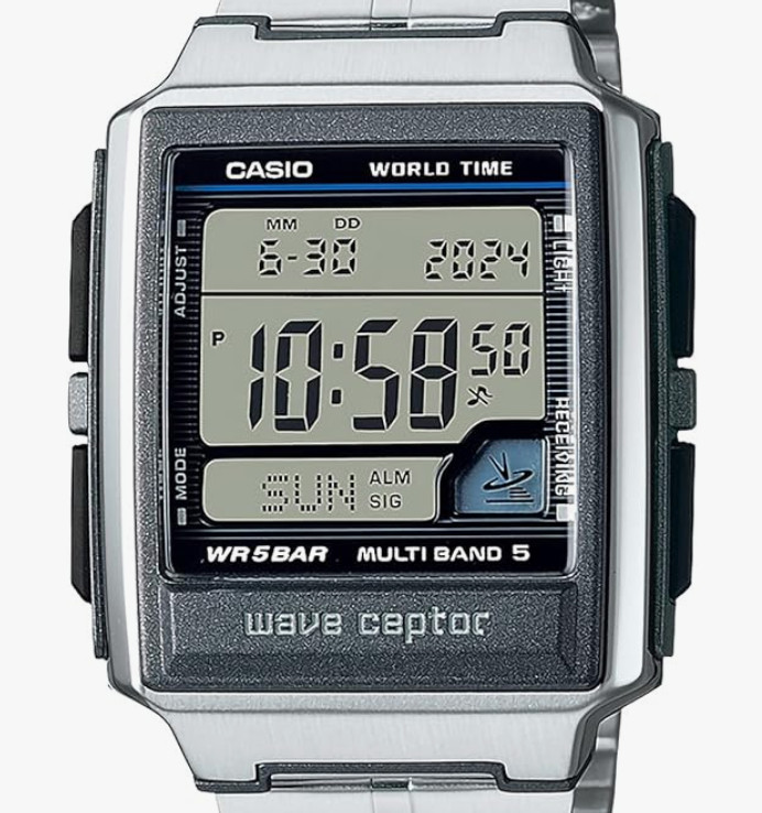 Casio Wave Ceptor WV-59RD-1AJF Men’s Radio Digital Watch Silver Japan New, Fr/s