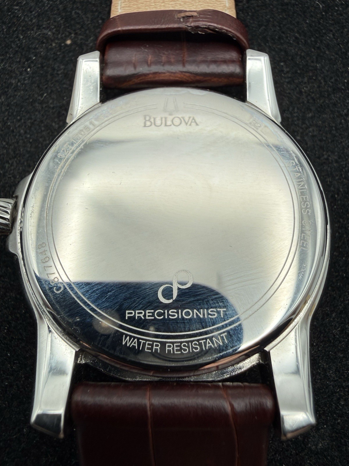 Bulova Precisionist Brown Dial Brown Genuine Leather Men’s Watch 96B128