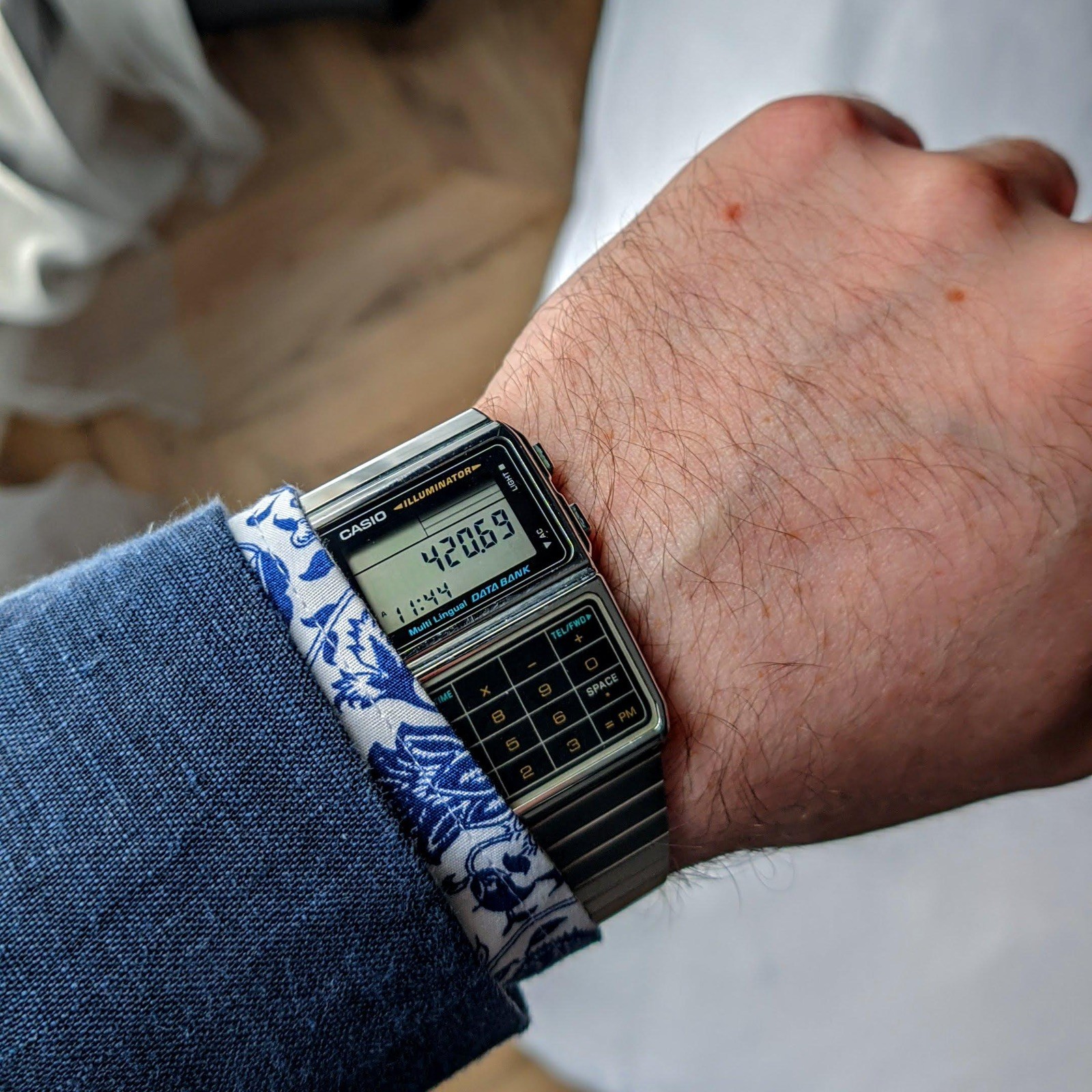 CASIO DBC-611-1VT Data Bank Calculator Digital Watch Silver