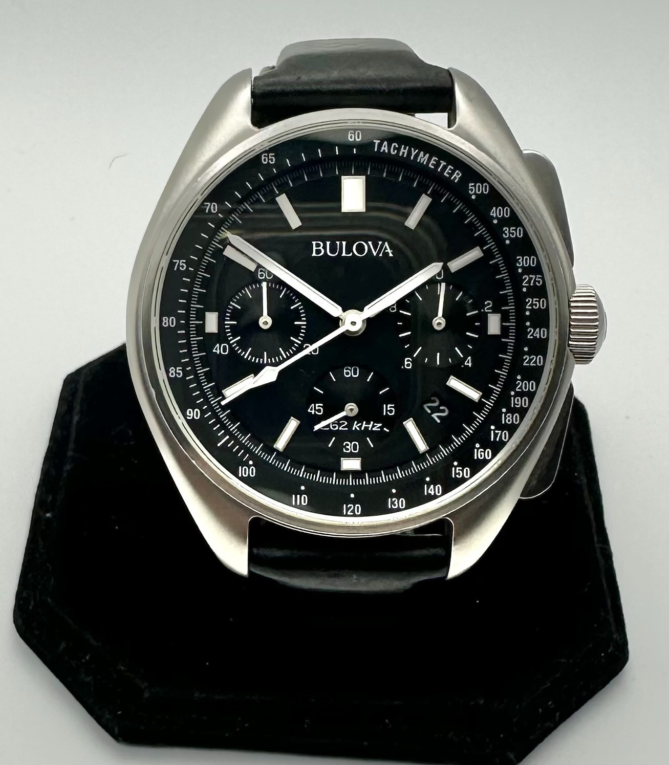 BULOVA Lunar Pilot 96B251 Quartz Chronograph Date Tachymeter Black Dial