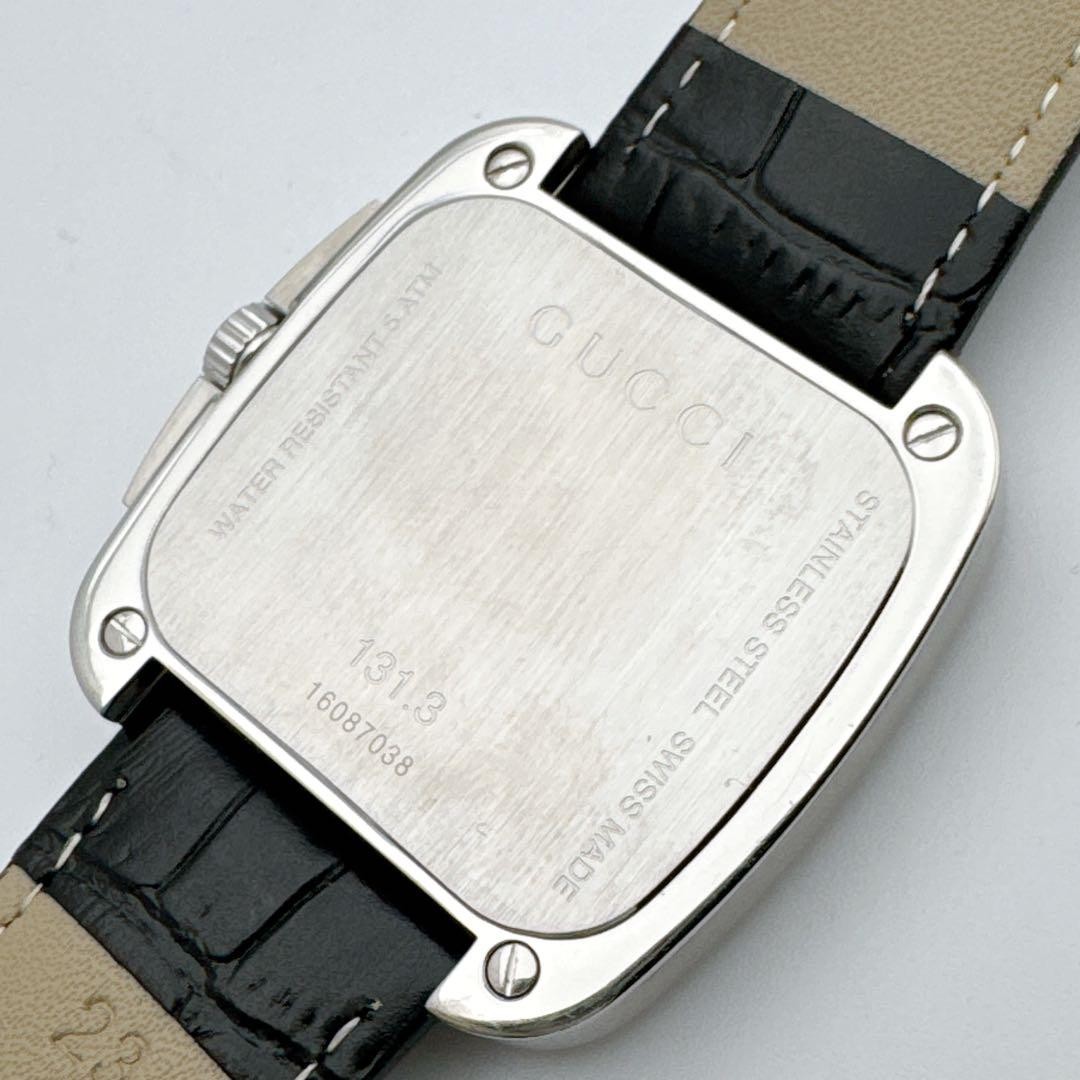 GUCCI Coupe Big Date Watch White Dial Timepiece Mens Luxury Authentic
