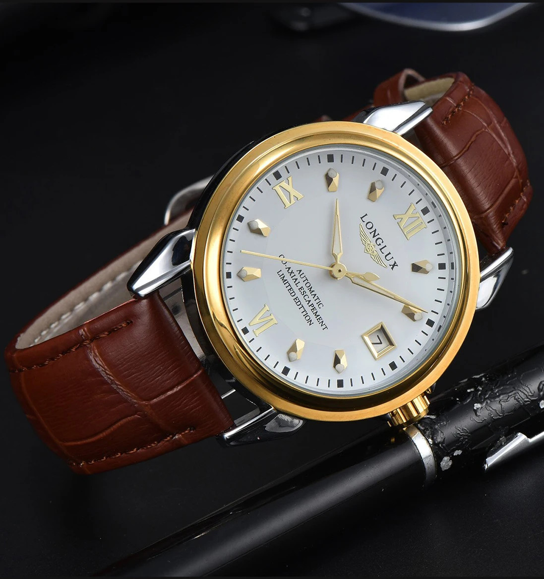 Automatic Man Watch Business Leisure Dating Mechanical Wristwatches Day