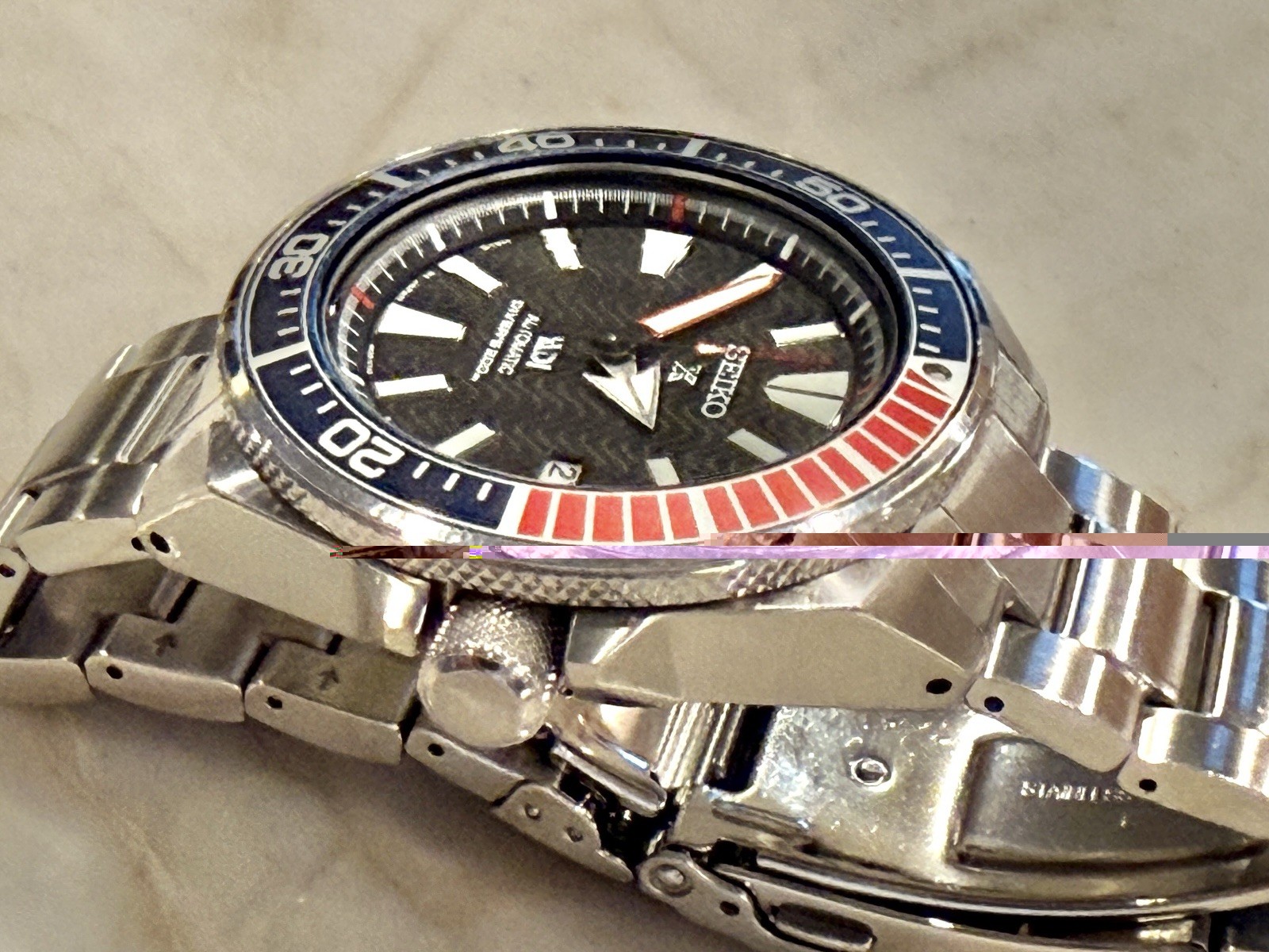 SEIKO ProspeX PADI SRPB99 Samurai Automatic PADI Diver’s Watch Steel Date Pepsi