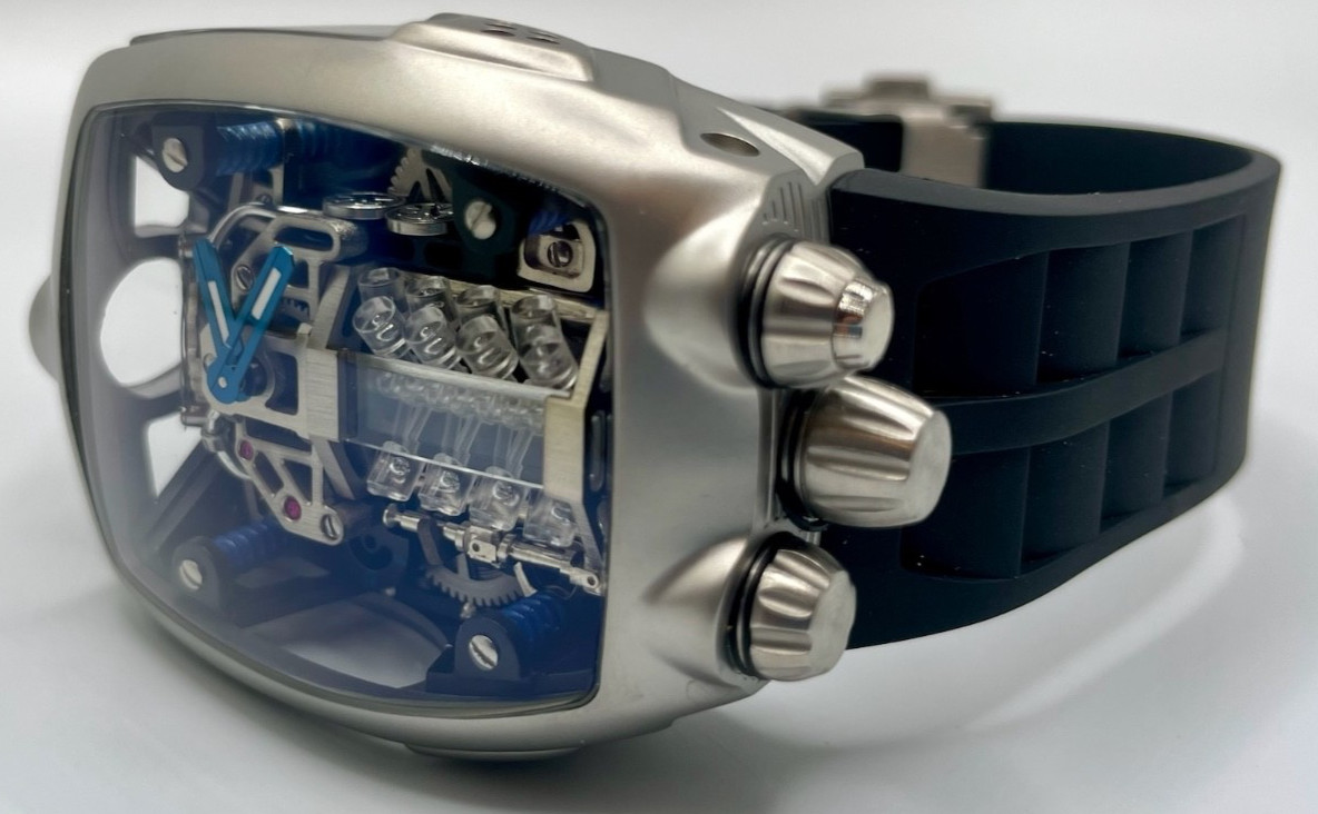 Montres Prestige Invicta Auto Engine Men’s Watch W/ Skeleton Dial 44mm MPW-0153