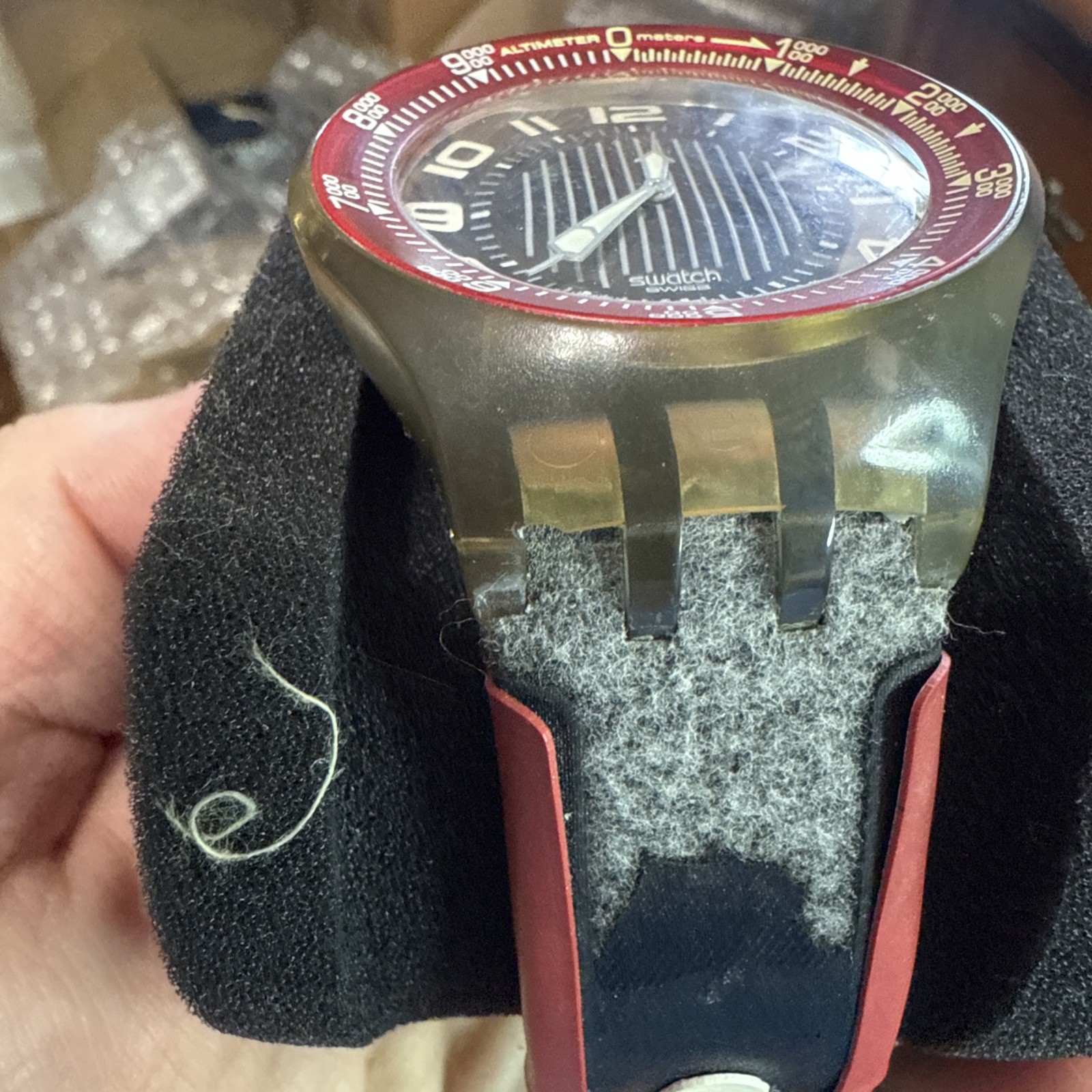 Swatch Watch HEIGHT ALERT SULM100 2005 46.8mm Works New Battery OPEN TO OFFERS