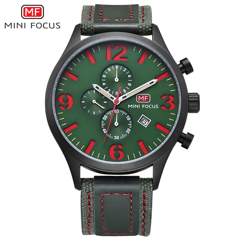 Mini focus Men Watch Quartz Sports Watches Male Nylon Strap Military Wrist Watch