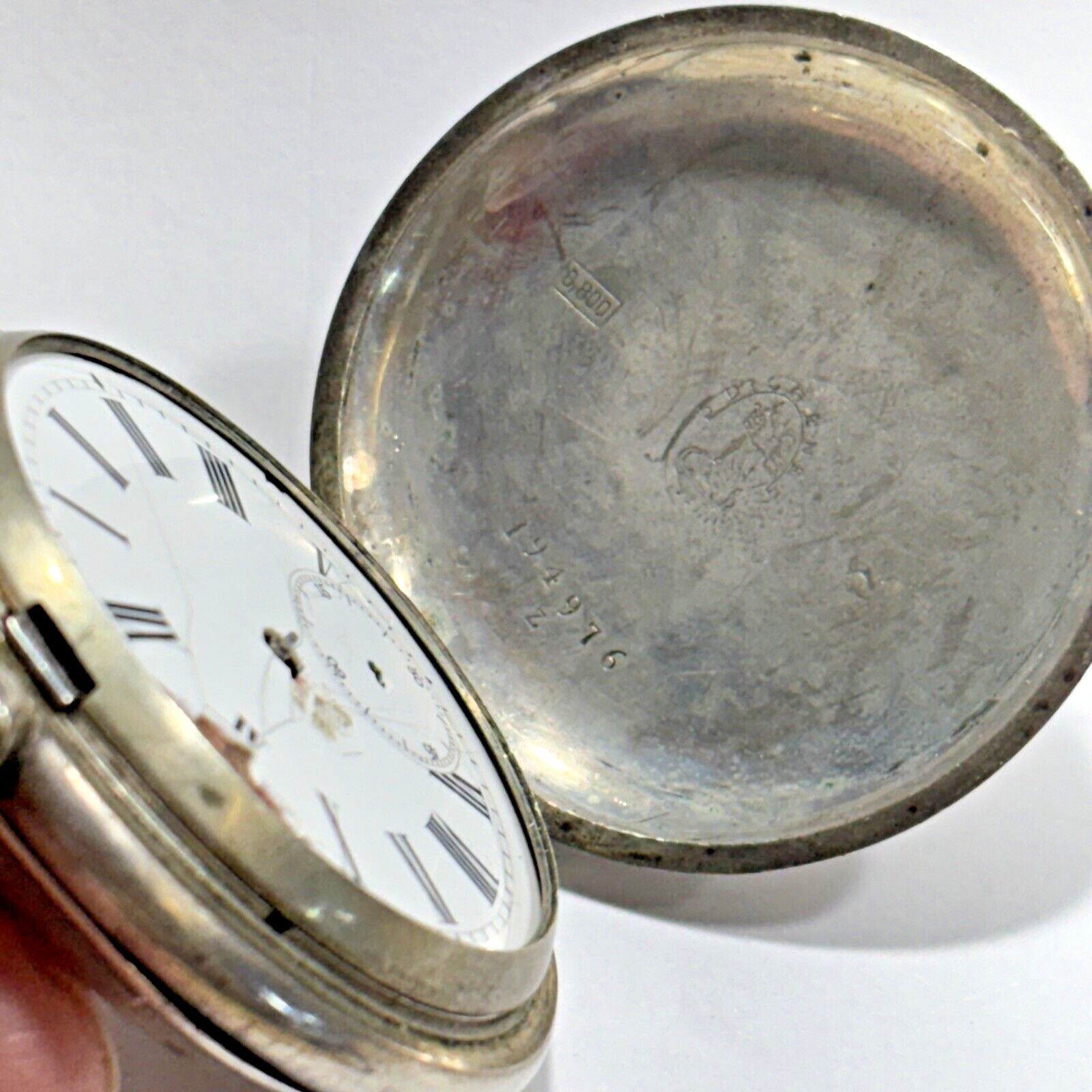 J. GOLDMANN, LWOW (LVIV), POLAND RETAILER C. 1890 DIOGENE SILVER POCKET WATCH