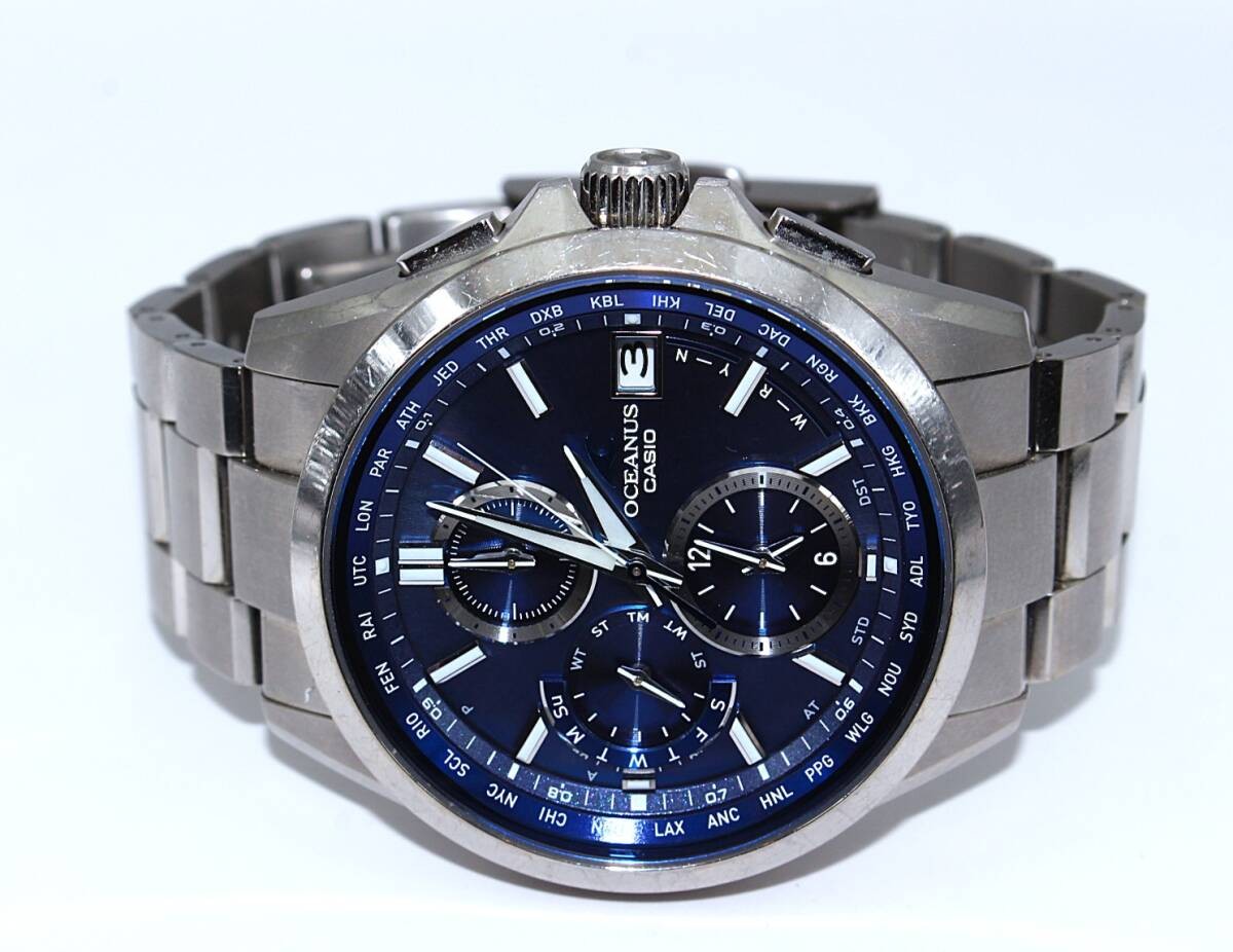 VRW 1990 Watch CASIO OCW T2600 2A2JF OCEANUS BL Dial Men s Solar Working Item