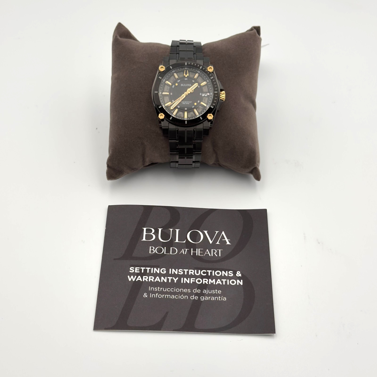 Bulova 98B408 Icon Precisionist Black IP 40mm Watch New
