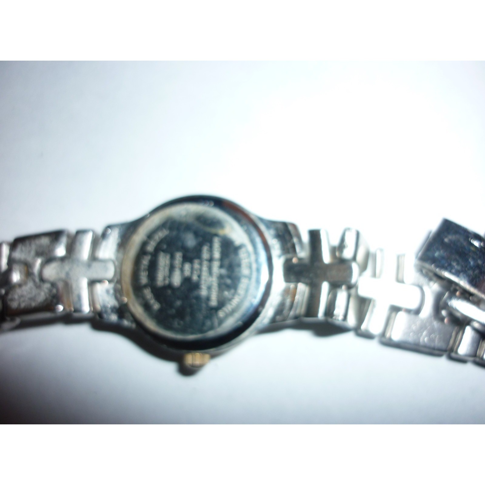 Embassy by Gruen Silver Tone Crystal Bezel Quartz Watch GEM1123 New Battery