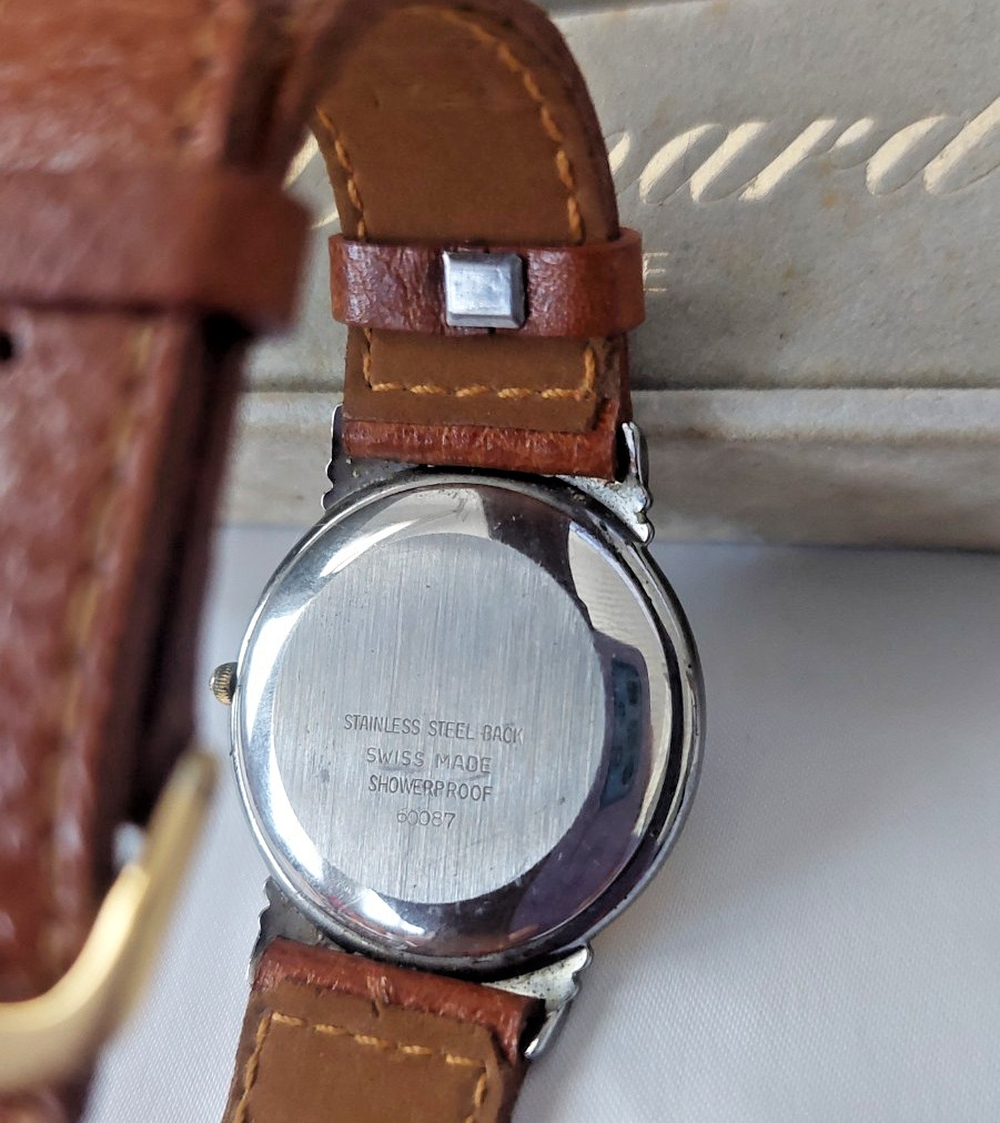 Leonard Geneve Two-tone Gold Plated Bezel, Tapisserie Pattern Dial Watch w/case