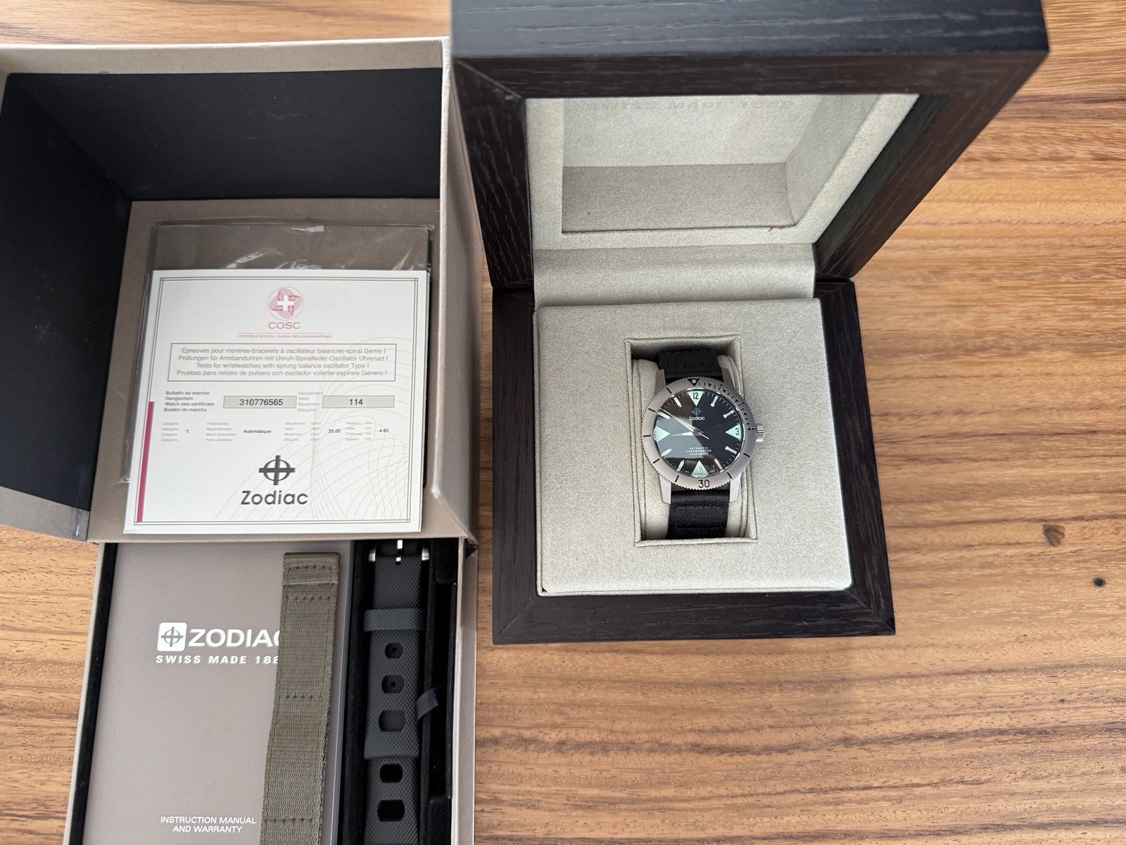 Zodiac Super Sea Wolf ZO9205 Titanium Limited To 82 – Full Set ￼