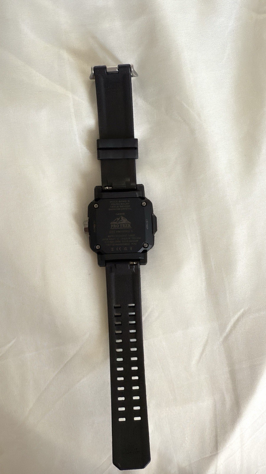 Casio Pro Trek Men’s Quartz Analog Watch Black Dial Date Resin Strap 50mm 100m