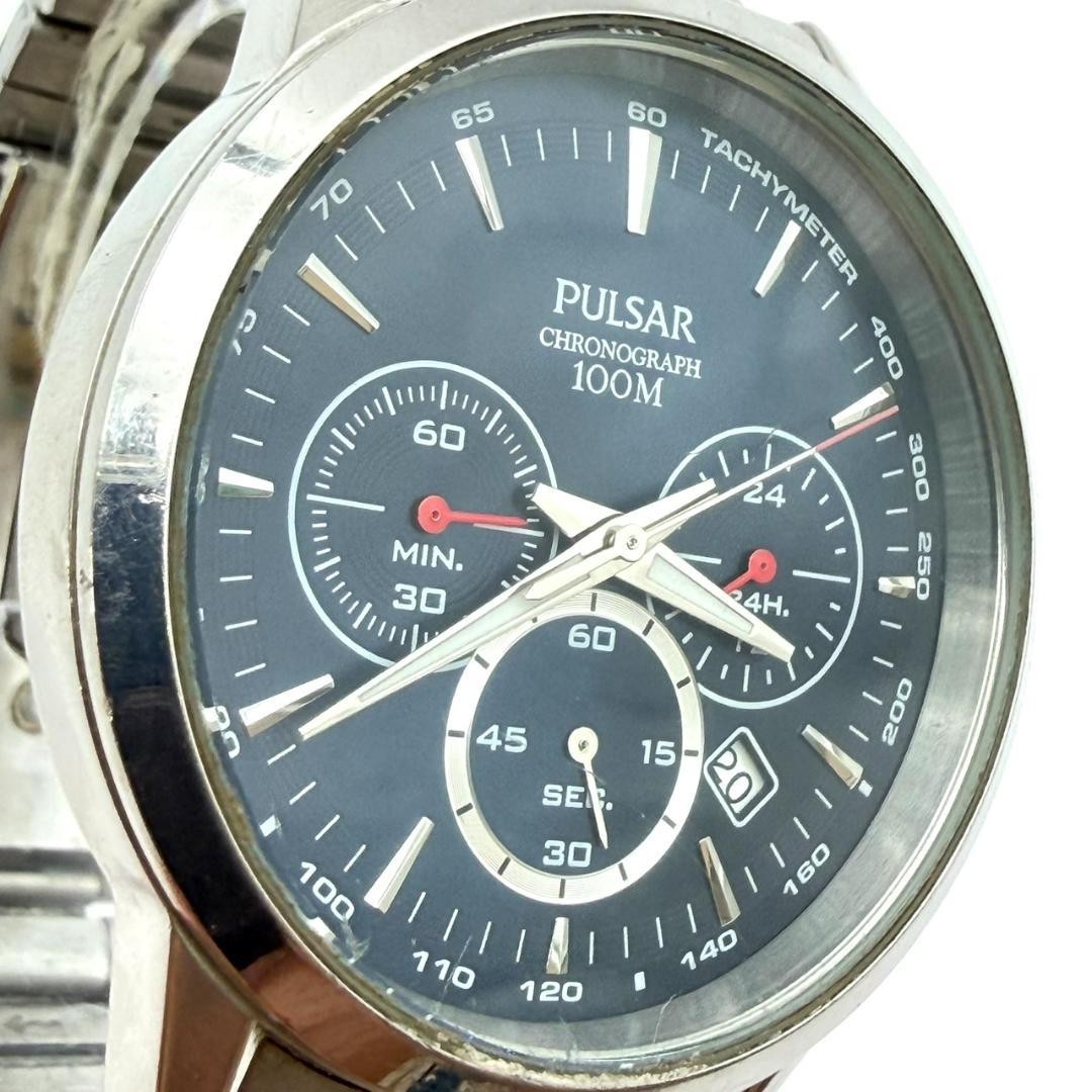 Seiko Pulsar Chronograph Date Watch, New Battery, Men’s, Working Condition