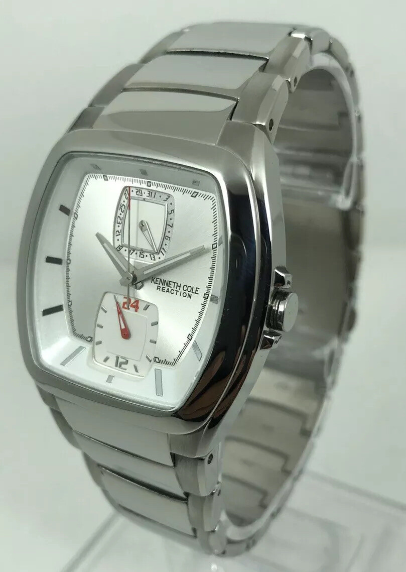 Kenneth Cole Reaction Men’s KC3686 Barrel Tonneau Shape Stainless Steel Watch