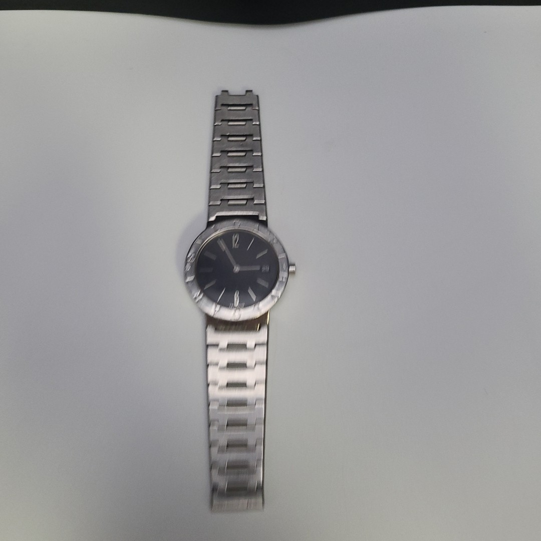 Bvlgari Quartz BB33SSD Black Dial Unisex Watch (Needs Clasp)