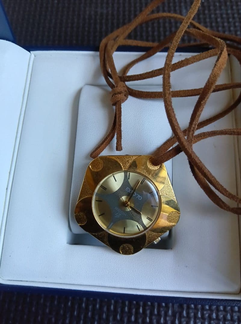 Ricoh Expo 70 Taro Okamoto Manual Wind Watch 17 Jewels Gold Tone